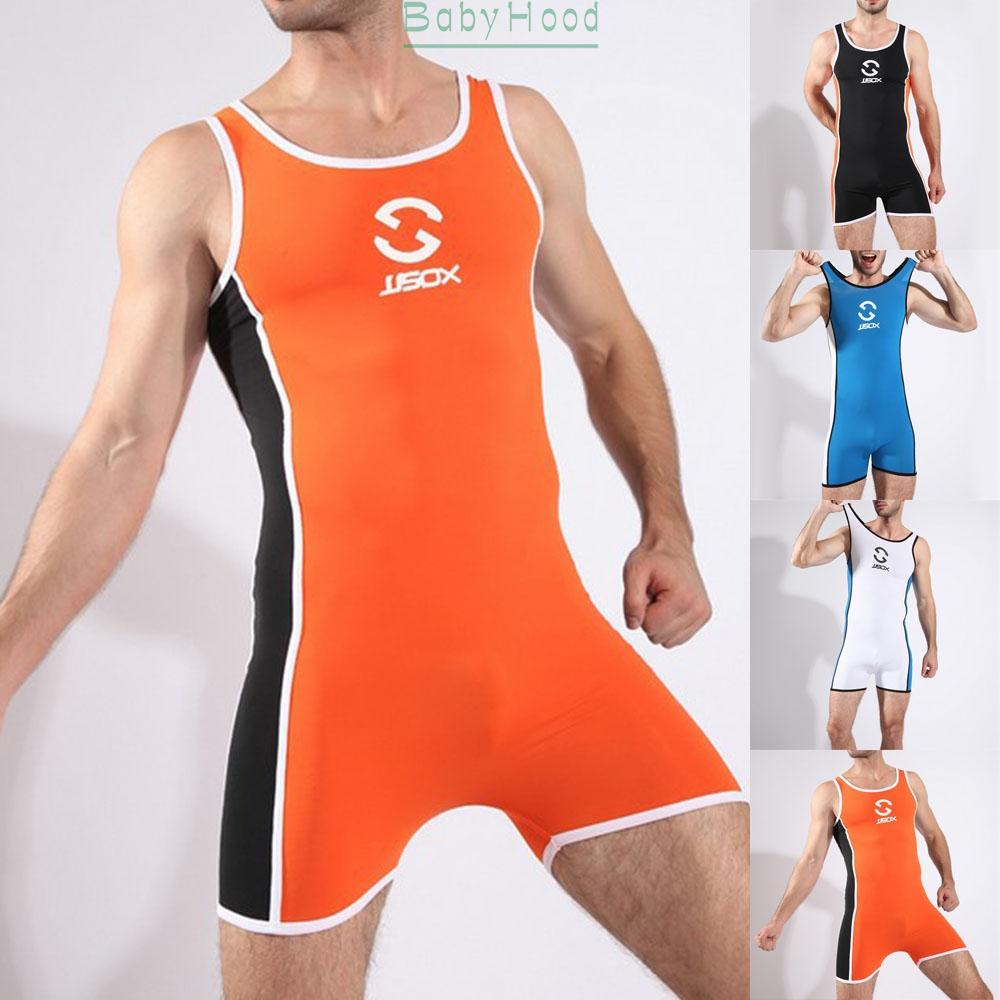 BBHOOD~Male Swimsuit Bodysuit Leotard Men Mens Sport Nylon Sexy Wrestling Singlet
