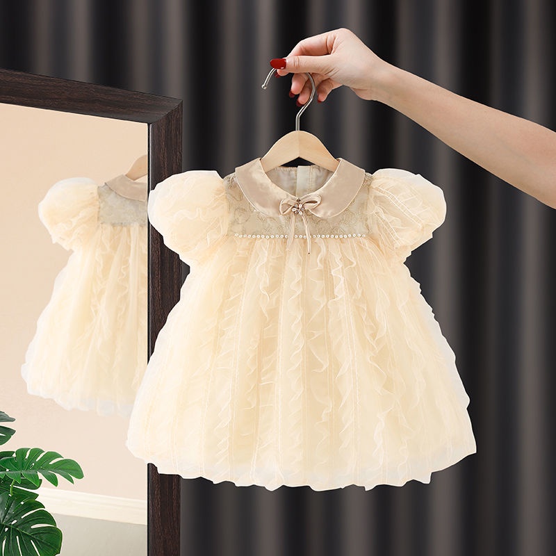 Đầm Tay Phồng Thời Trang Mùa Hè Phong Cách Mới Dành Cho Bé Gái