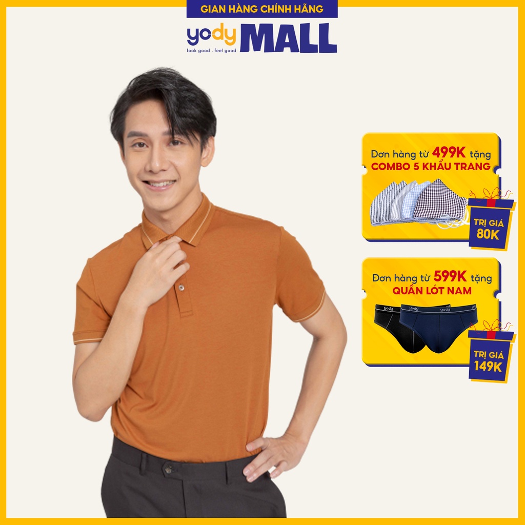 Áo thun polo nam YODY chính hãng cổ bẻ tay ngắn chất vải pima cao cấp mềm mịn APM3013
