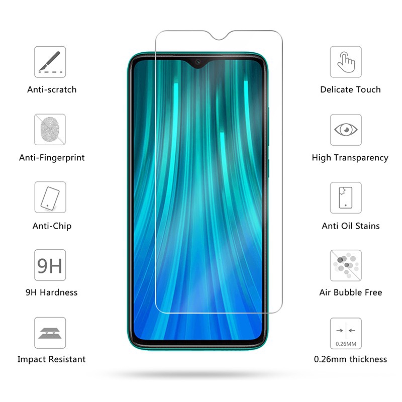 Kính cường lực Xiaomi Redmi 12 12C Note 12 12s 10 10C 10A  A2+ A1 9 9T 8 7 Note 11 11s 10 10s 9 9s 8 7 K20 Pro Max 9A 9C 7A 2.5D trong suốt vát cạnh