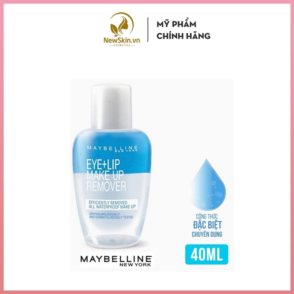 Nước Tẩy Trang Mắt và Môi Chuyên Dụng 2 lớp Maybelline New York Eye &amp; Lip Makeup Remover 40ml