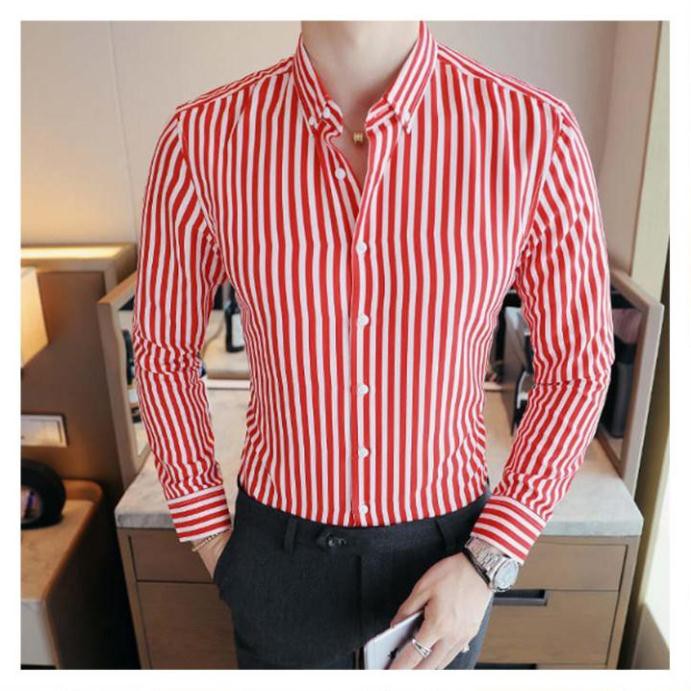 Áo sơ mi - Áo sơ mi nam kẻ đẹp -  Kiểu dáng slimfit ôm vừa vặn trẻ trung, phong cách, chất vải lụa mềm mịn, mặc thích | BigBuy360 - bigbuy360.vn