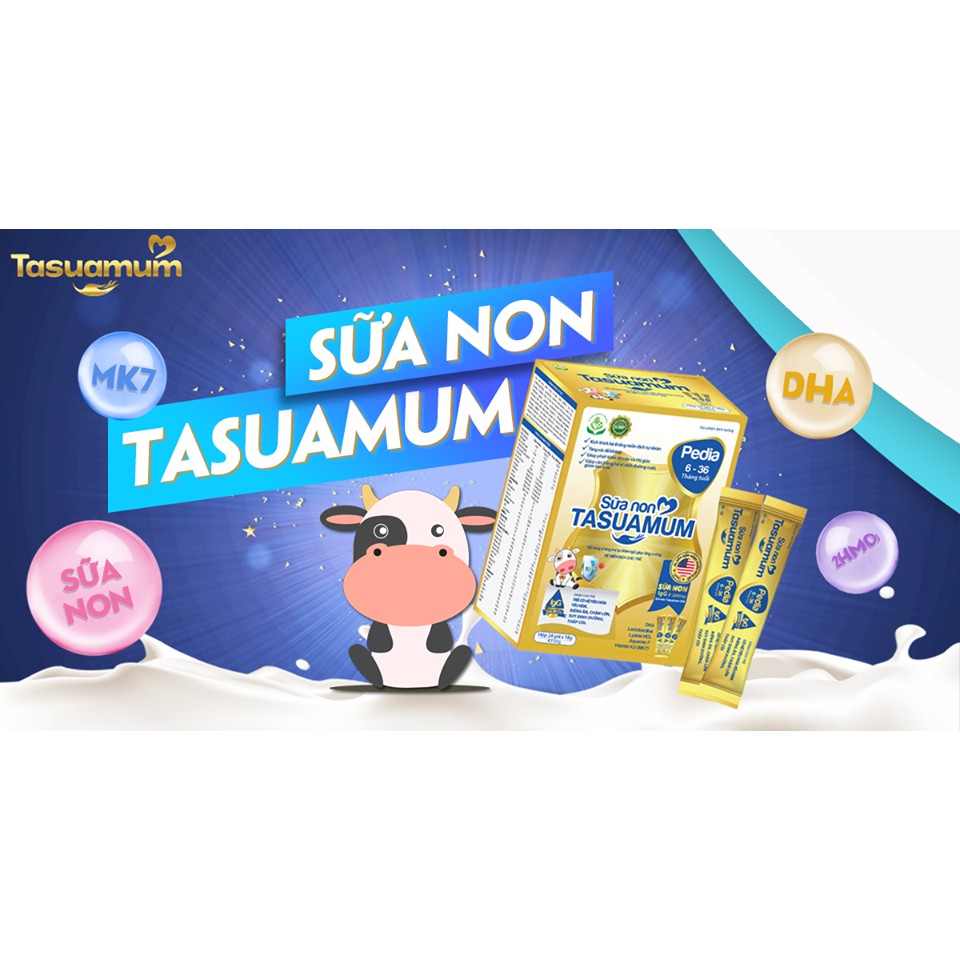 CHÍNH HÃNG ] Sữa Non Tasuamum Pedia tháng hộp 24 gói x 18gr (432gr)