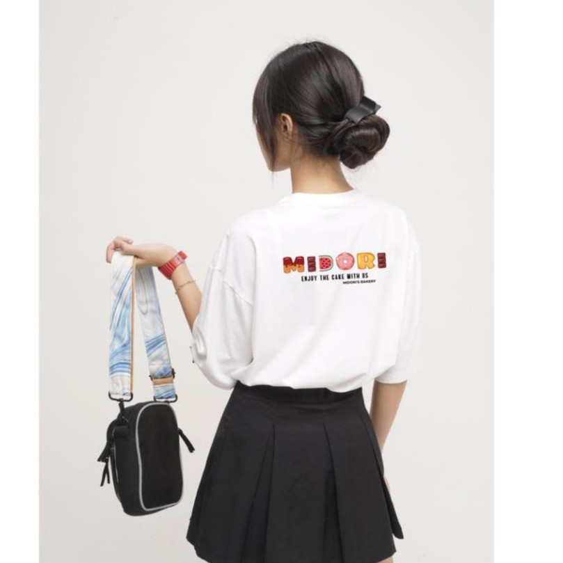 Áo thun nữ nam form rộng tay lỡ Phông Unisex 100% Cotton Chính Hãng Sweet Local Brand Mi Midori