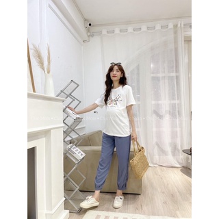 Áo bầu pull in hoa nhỏ