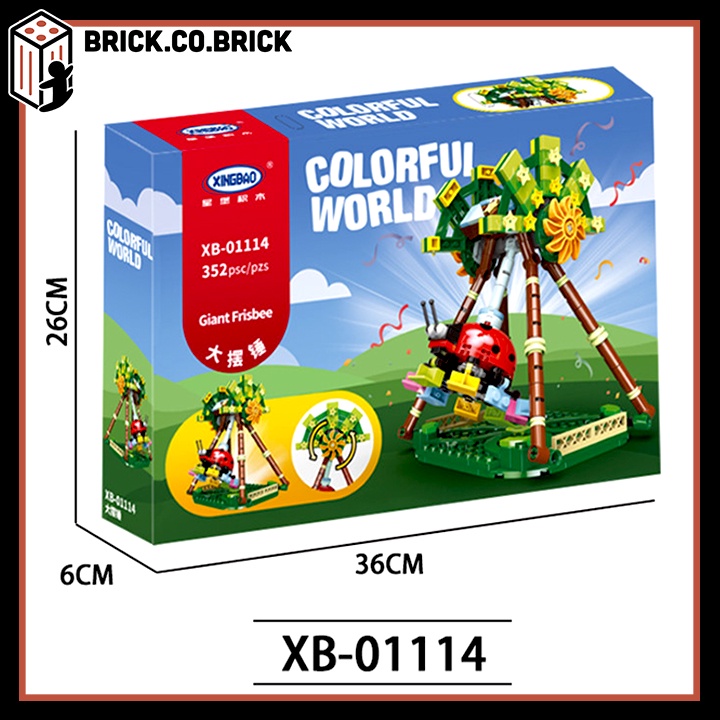 Colorful World Mô Hình Công Viên Giải Trí Cối Xay Gió và Bệ Phóng Tn Lửa XB01111 XB01114