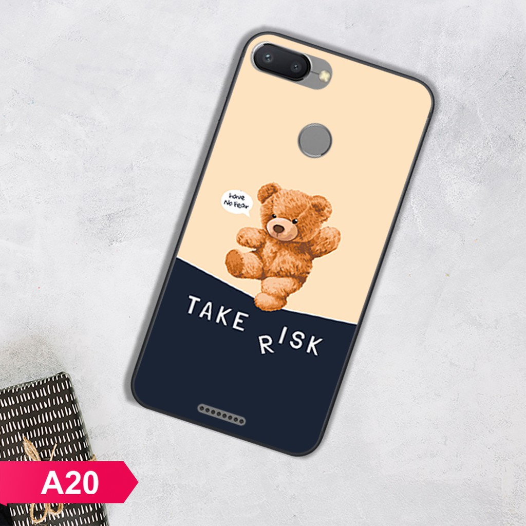 ỐP LƯNG XIAOMI REDMI 6/6A IN HÌNH GẤU NGỘ NGHĨNH SIÊU CUTE