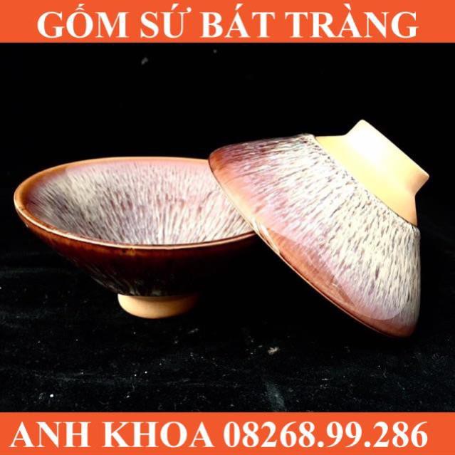 Chén uống trà men hoả biến cực đẹp - Gốm sứ Bát Tràng Anh Khoa