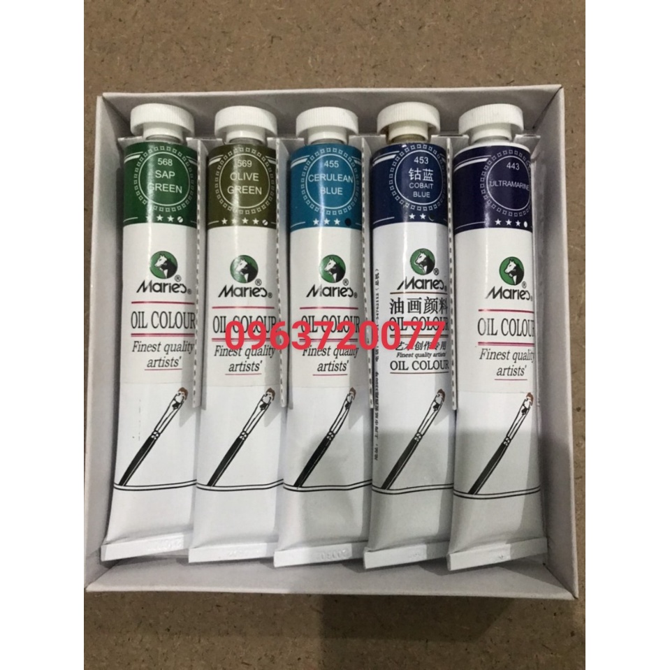 Bộ đầy đủ 20 tuýp sơn dầu 50ml Maries
