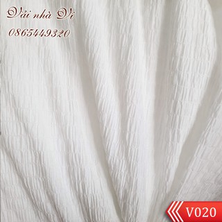 Vải nhún trắng chất liệu co dãn nhẹ khổ 1m6 - V020
