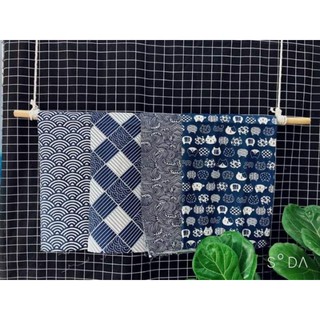 Vải canvas/linen họa tiết Nhật - dùng làm rèm cửa, khăn trải bàn, vách ngăn, gối sofa, bọc sofa
