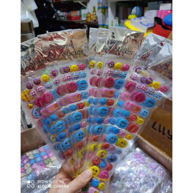 Sticker nổi hình mặt cười