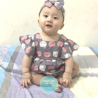 🍭 𝐁𝐎𝐃𝐘 mèo kèm băng đô cho bé (4-12kg)