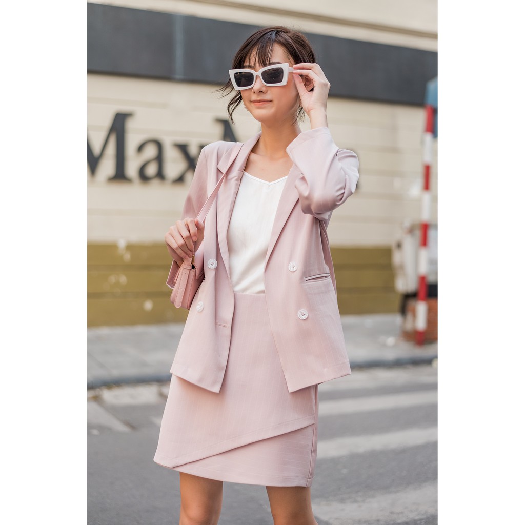 HÀNG CÓ SẴN]Set vest nữ thiết kế Mosohali Evelyn trẻ trung năng động (Áo vest + Chân váy) | BigBuy360 - bigbuy360.vn