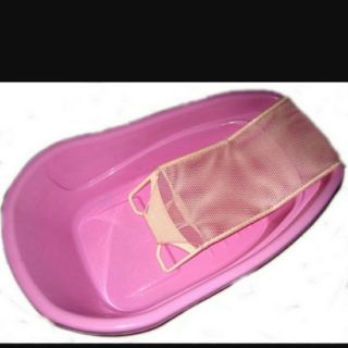 Com bo Chậu tắm to và lưới tắm việt nhật cho bé