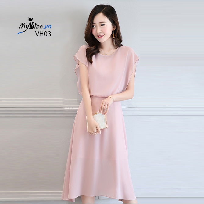 Đâm xòe tay cánh rơi chất liệu chiffon phối hapotai nhiều màuVH03 - MYSIZE.VN