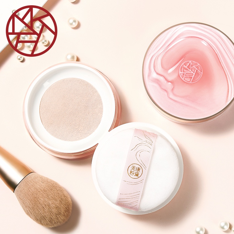 Phấn phủ trang điểm MEIKING dạng bột tinh chất hoa hồng 2 màu sắc tùy chọn thời trang kiềm dầu 7g