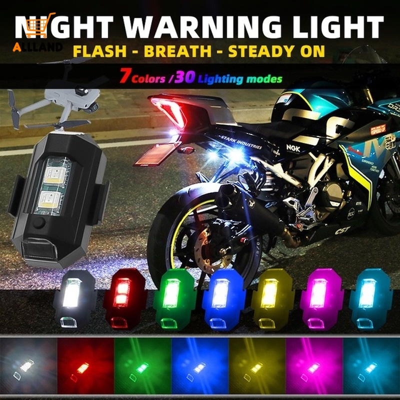Đèn LED Mini Gắn Đuôi Xe Đạp / Xe Máy Nhiều Chế Độ Điều Chỉnh Được Chống Va Chạm