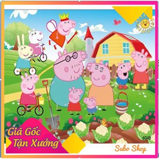 Tranh Ghép 60 Miếng ⚡SALE SỐC⚡- Chủ Đề Heo Peppa Dễ Thương Cho Bé _ Rèn LuyệnTư Duy
