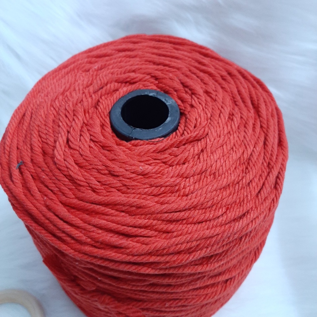 200g- dây thừng đan macrame sợi xoắn 3 -size 5mm. (Bảng 40 màu)