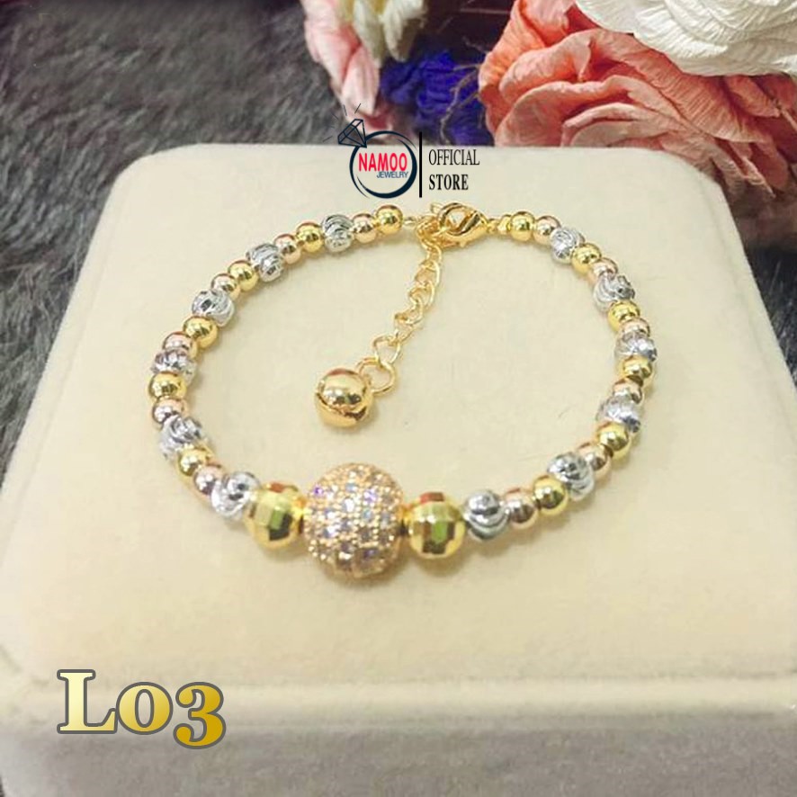 Vòng Tay Lắc Tay Bi 2 Màu L275 Namoo Jewelry Hàng Xi Kim Cao Cấp