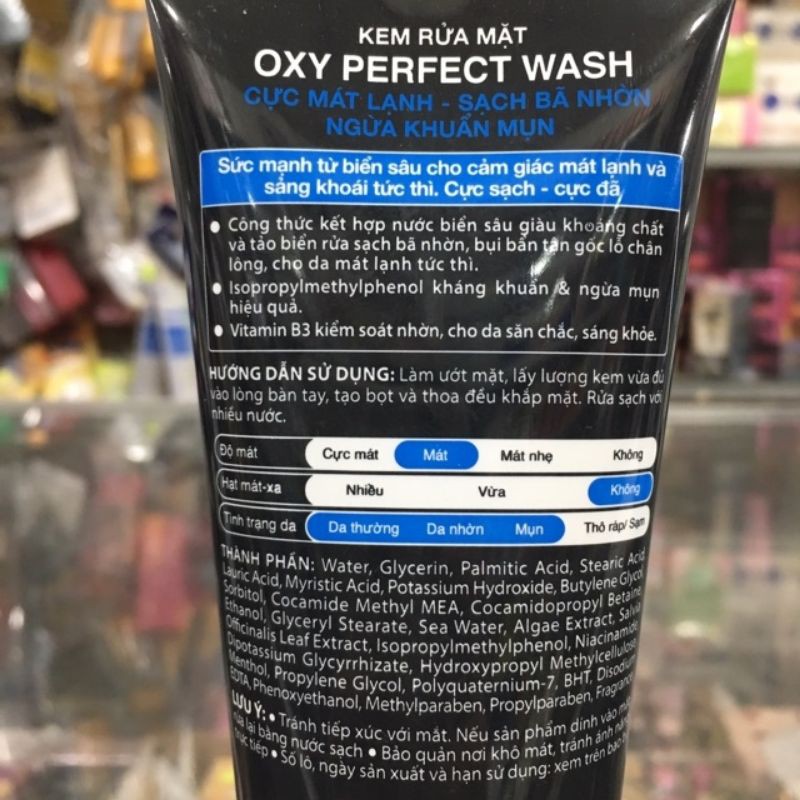 sữa rửa mặt oxy perfect wash .