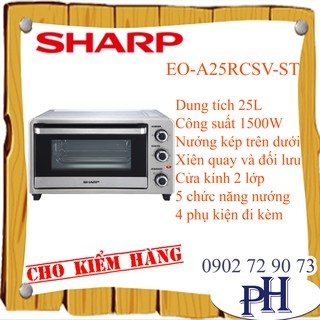 Lò nướng điện sharp eo-a25rcsv-st 1500w 25l
