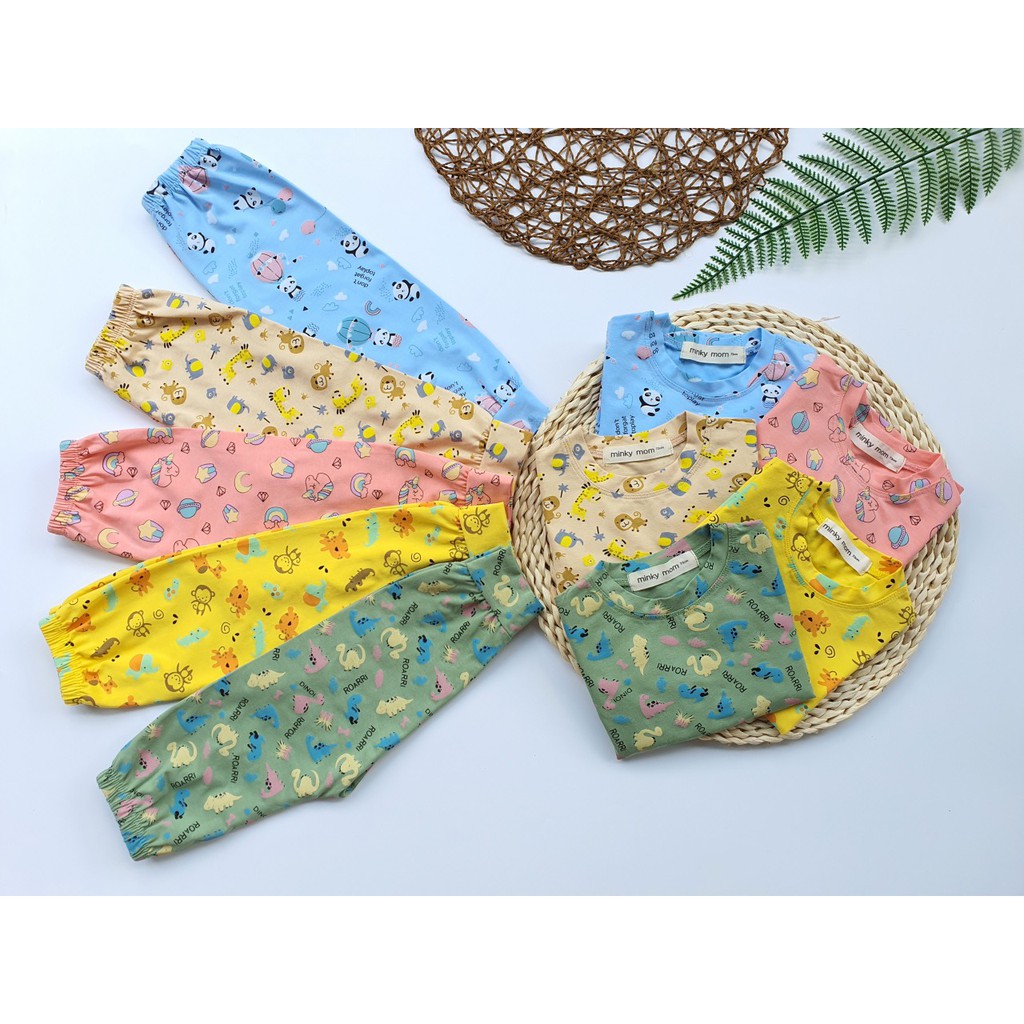 Bộ Cotton  Minky mom in hình ngộ nghĩnh cho bé trai và bé gái 0-4 tuổi