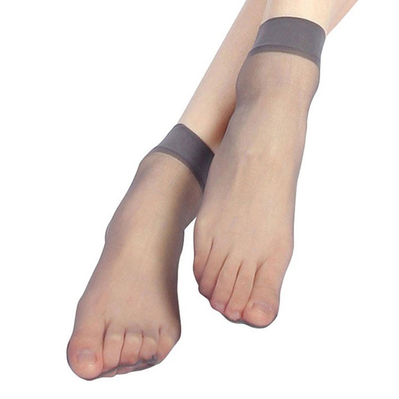 1 Đôi Vớ Ngắn Siêu Mỏng Trong Suốt Bằng Lụa Co Giãn Hóa Trang Cho Nữ