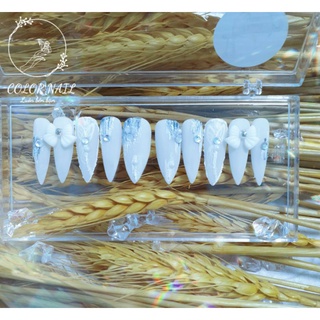 Nail box- Móng up thiết kế : Trắng tuyết