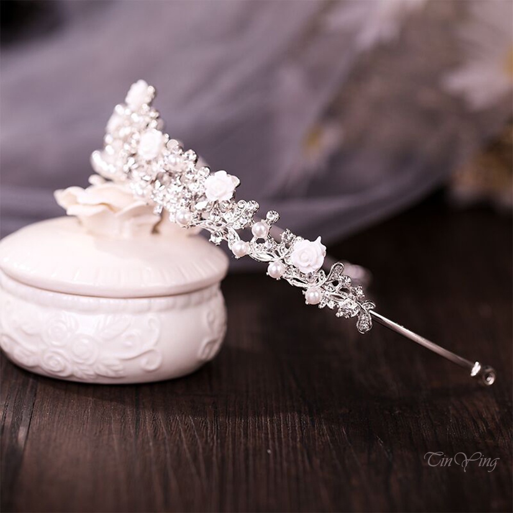 GETNOIVAS Cài Tóc Hình Vương Miện Đính Đá Thời Trang Cho Nữ