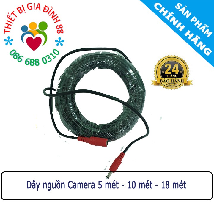 Dây nguồn Camera 5 mét 10 mét 18 mét có đầu Jac Nối tiếp Kéo dài 20M - 1000M ( Hỗ trợ tăng khoảng cách)