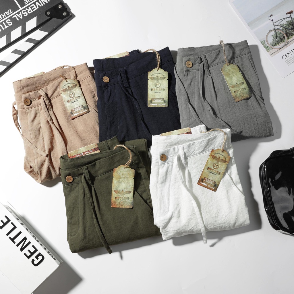 Quần Đũi Linen Musland KKOL001 - Quần Đũi Ống Suông Cao Cấp Thấm Hút Mồ Hôi, Co Giãn