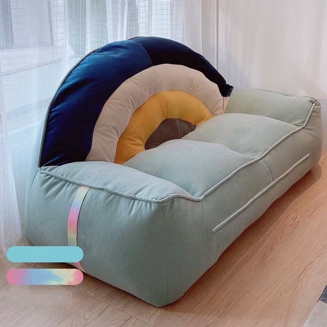 Ghế sofa phong cách bắc âu lười cầu vồng lưng ghế đôi