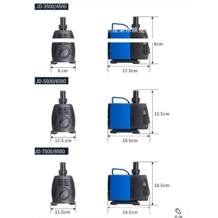 Máy bơm nước bể cá Aquarium JAJALE JD-3500/4500/5500/6500/7500/8500