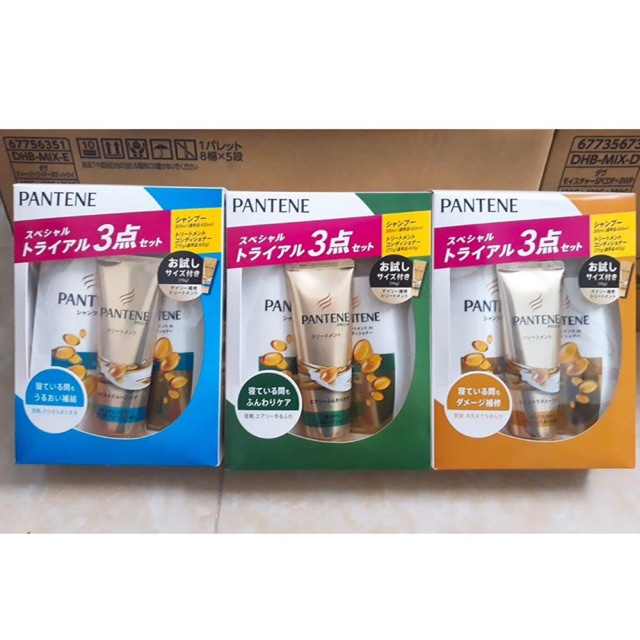 - Set 3 bộ dầu gội-xả-hấp Pantene Nhật Bản 450ml chính hãng.