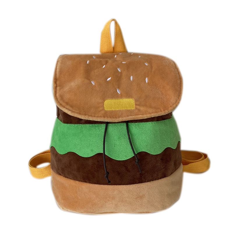 Ba Lô Rút Dây Hình Hamburger Dễ Thương Cho Nữ
