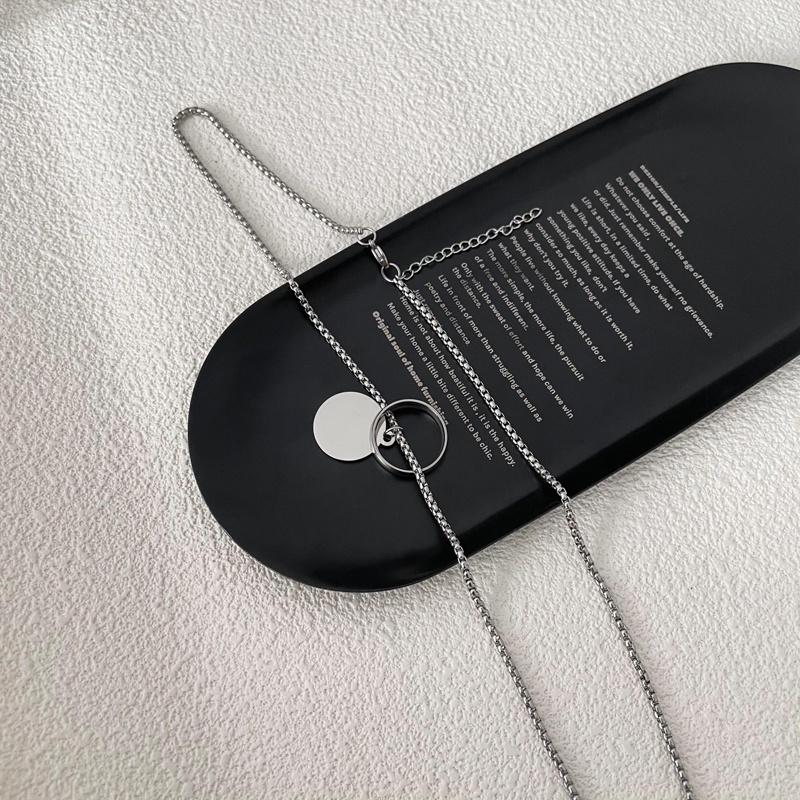 Vòng cổ Mặt Nhẫn Phong Cách Hip Hop Thời Trang Cá Tính Cho Nữ