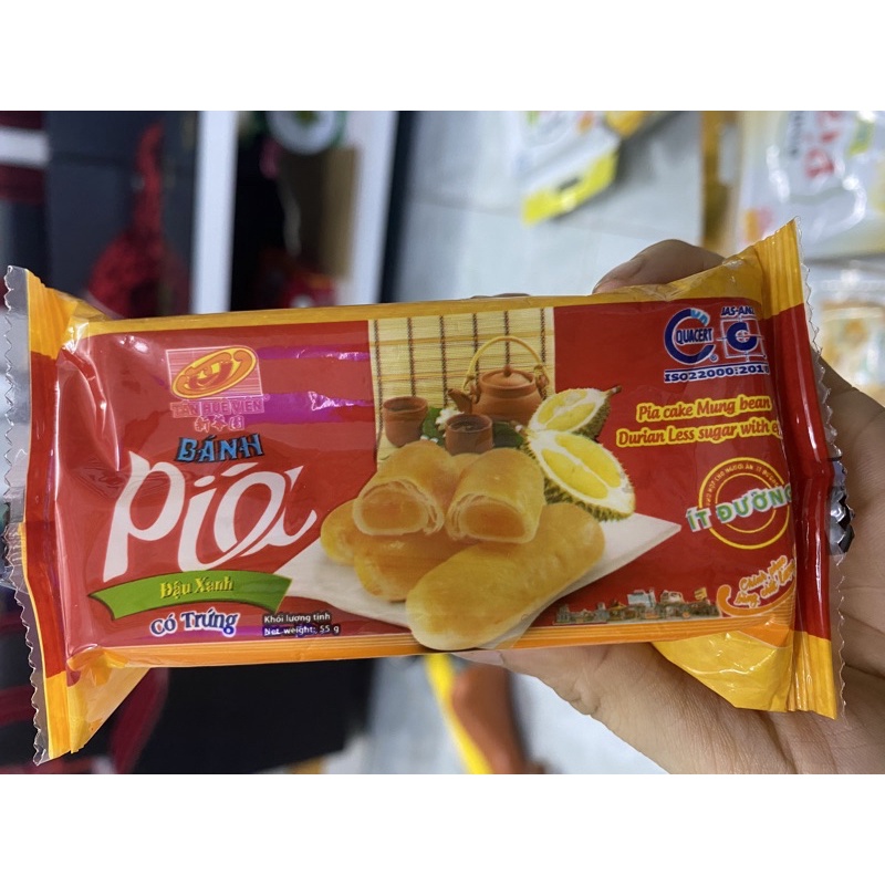 bánh pía đậu xanh sầu riêng ít đường 55g