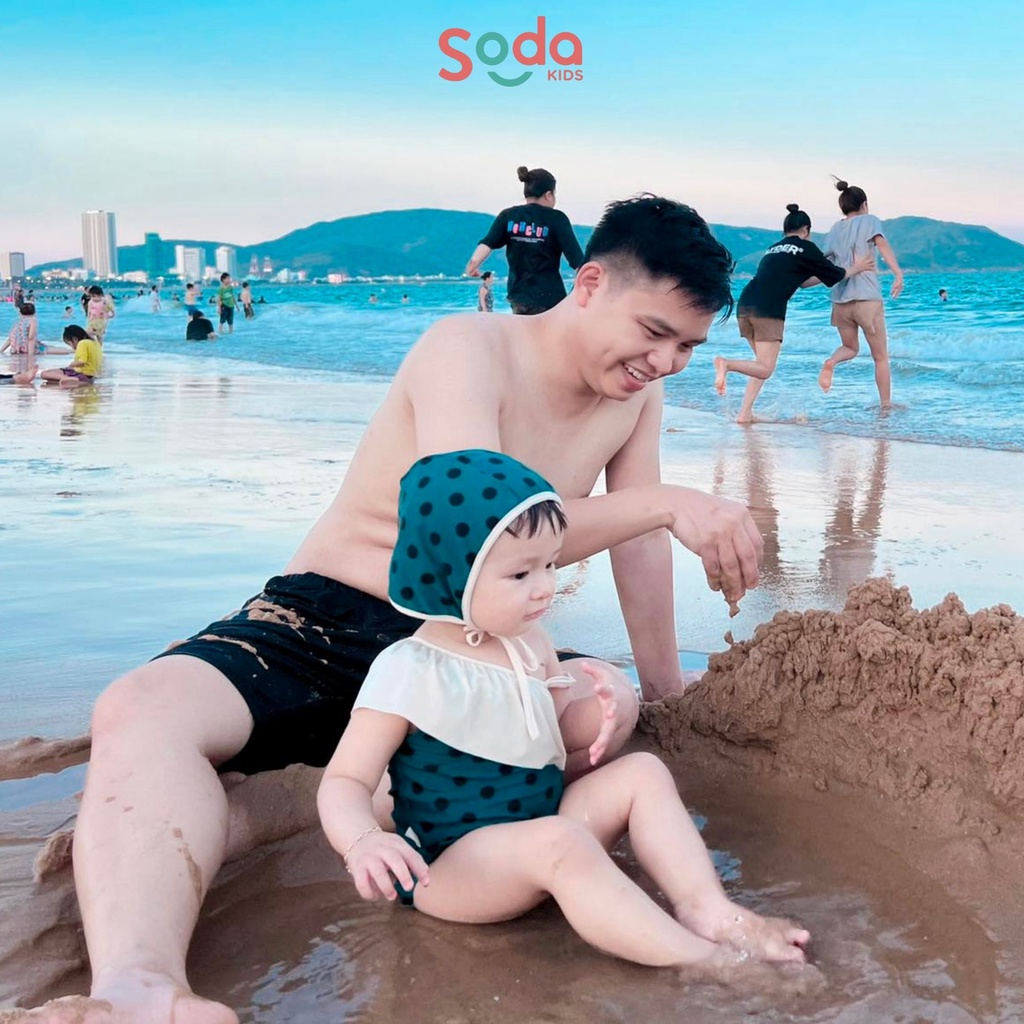 Bộ đồ bơi cho bé gái SODA KIDS phong cách bèo ren Hàn Quốc mềm nhẹ co dãn 4 chiều thoải mái