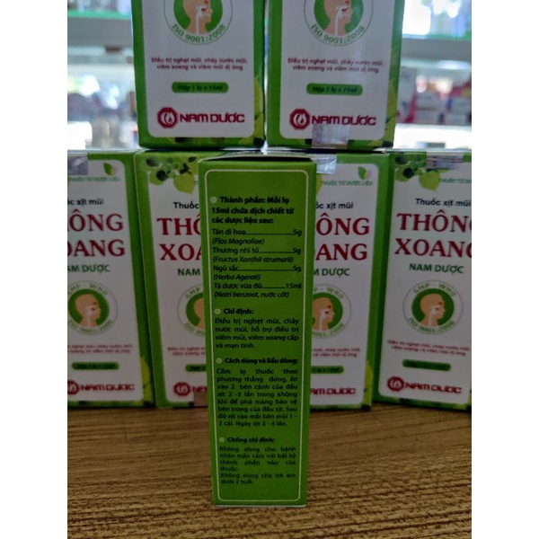 xịt mũi thông xoang nam dược chai 15ml