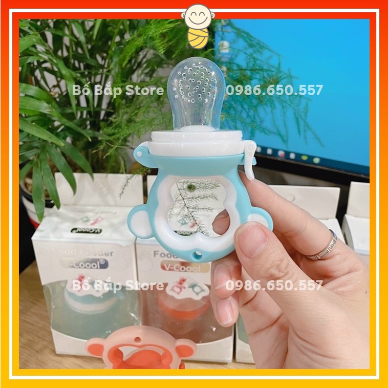 Túi Nhai Ăn Dặm VCOOL Cho Bé, Núm Nhai Ăn Trái Cây, Hoa Quả Chống Hóc Cho Trẻ