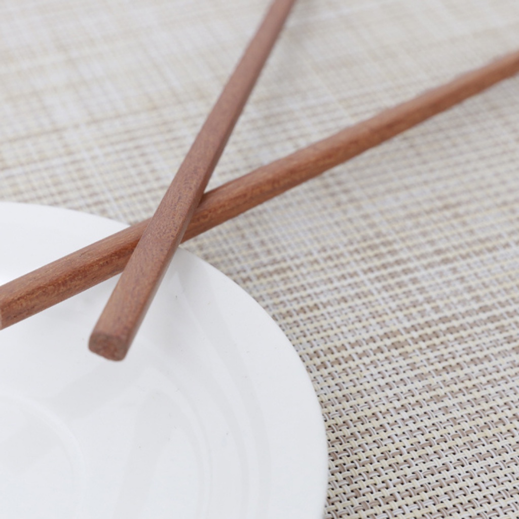 10 Đôi đũa gỗ Cà chí tự nhiên・Dài 24cm, An toàn, sang trọng, chắc chắn, bền bỉ