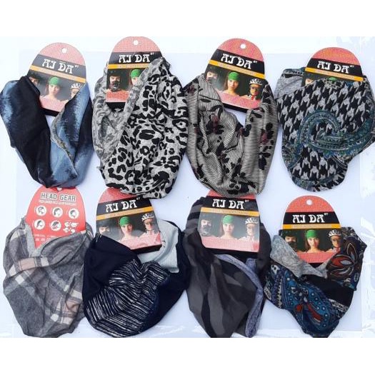 [01 cái] Khăn đa năng đi phượt, chống nắng, chống bụi vải co giãn thoải mái 100% thun Cotton 4 Chiều (màu ngẫu nhiên)