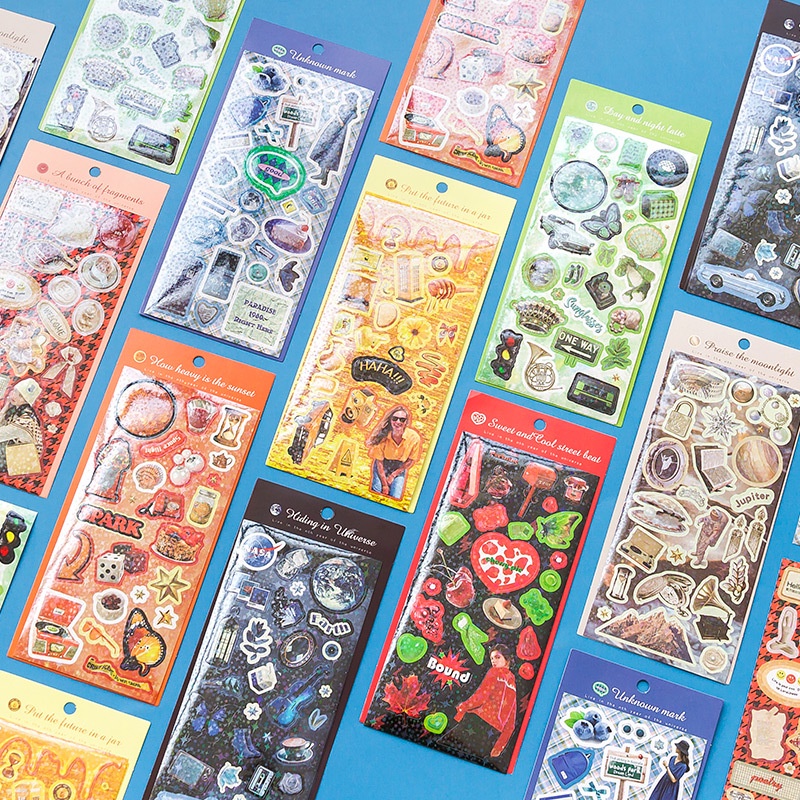 1 Sticker Dán Trang Trí Sổ Tay Phong Cách Vintage Hàn Quốc