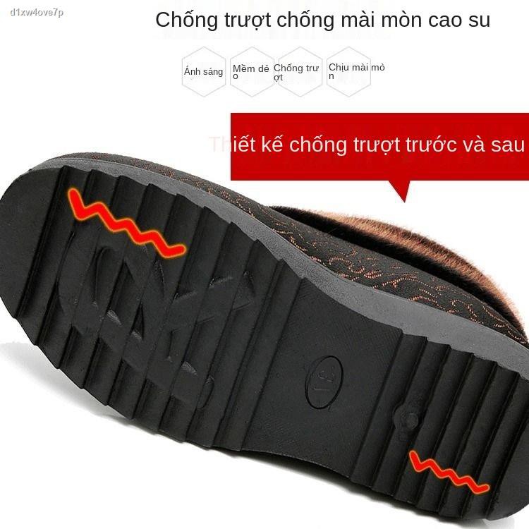 Giày bông của người già mùa đông, vải Bắc Kinh cũ, nữ, thêm nhung giữ ấm, mẹ, đế mềm chống trơn trượt, bà, bà | BigBuy360 - bigbuy360.vn