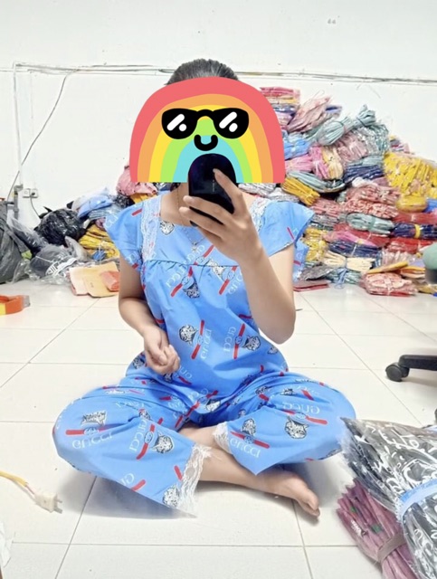 Bộ pijama Kate 2 dây quần dài Size&lt;60kg