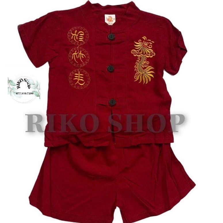 Bộ quần áo cổ tàu đi chùa trẻ em BÉ GÁI- BÉ TRAI