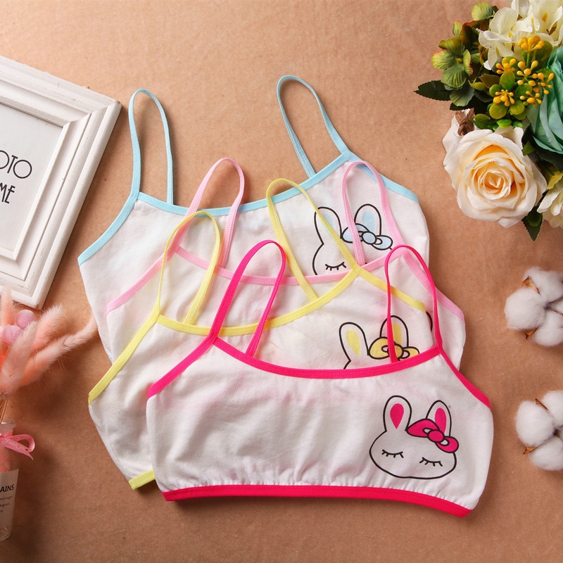 Áo Lót Hai Dây Chất Liệu cotton Dành Cho Bé Gái 8-15 Tuổi