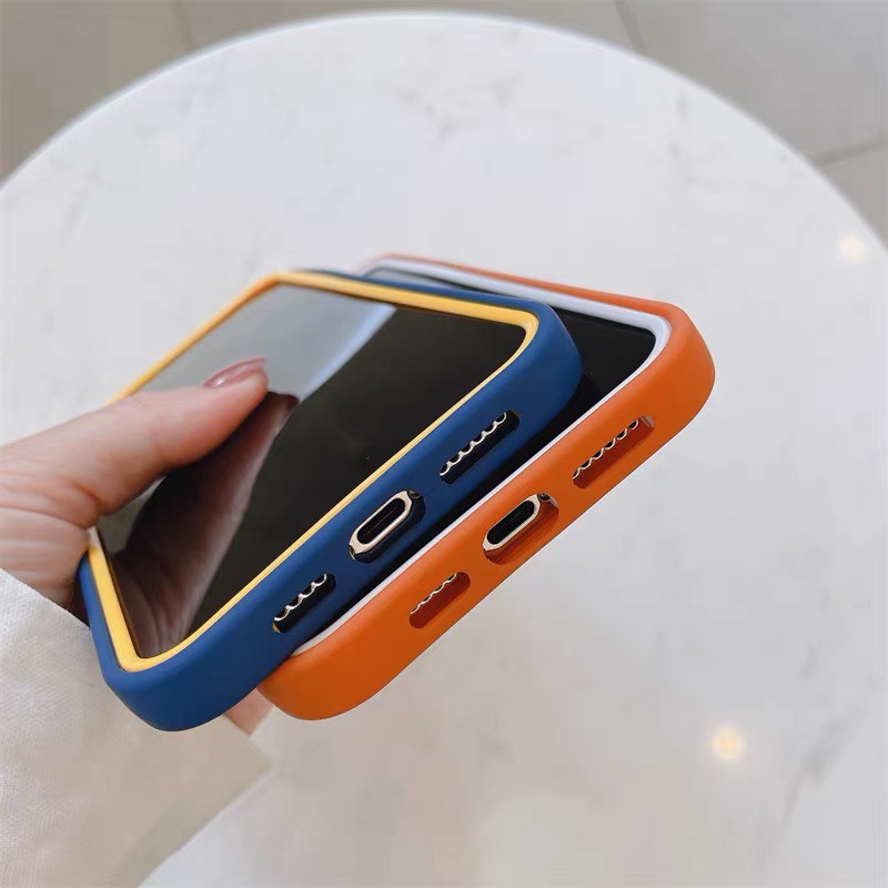 Ốp dẻo màu 2 mảnh chống sốc bảo vệ cả màn hình iphone 7/8/SE/7plus/8plus/Xr/X/Xs/Xsmax/11/12/13/14/Pro/Max/Prm/Plus